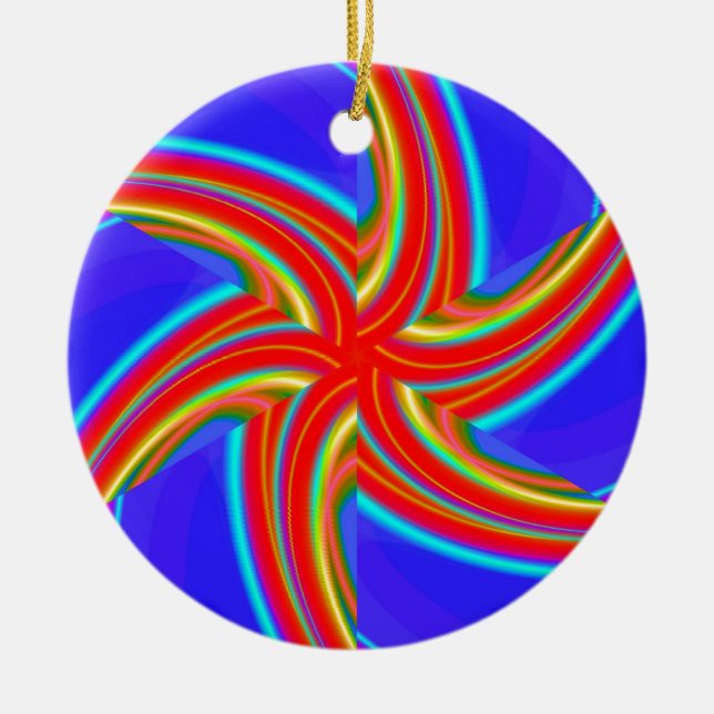 Geometric 160614 (04) ceramic tree decoration (Front)