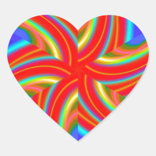 Geometric 160614 (04) heart sticker