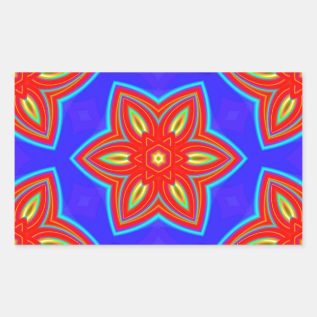 Geometric 160614 (05) rectangular sticker (Front)