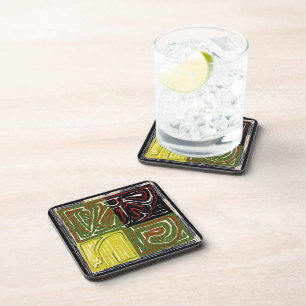 GEOMETRIC 1 Coaster Set Of 6 LEMON