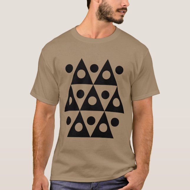 Geometric 260514 - Black T-Shirt (Front)