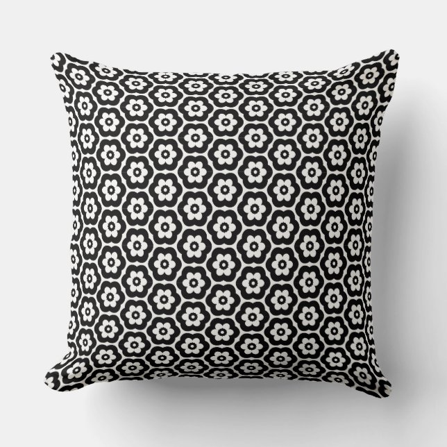 Geometric 280514 (03) - Black Cushion (Front)