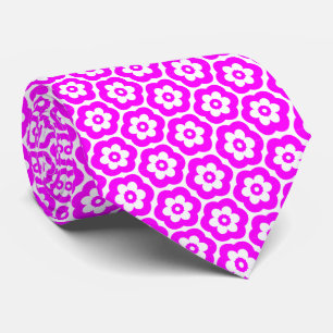Geometric 280514 (03) - Magenta on White Tie