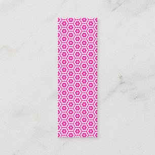 Geometric 280514 (03) - White on Deep Hot Pink Mini Business Card