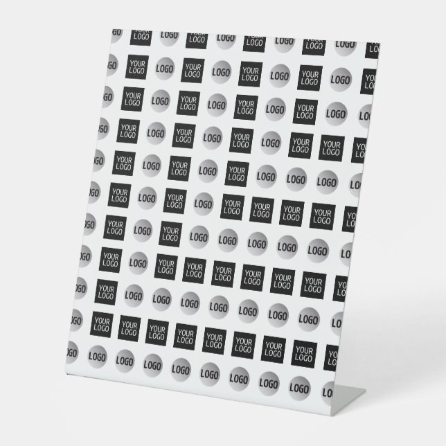 Geometric 2 Logo Pattern Design Pedestal Sign (Front)