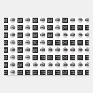 Geometric 2 Logo Pattern Design Wrapping Paper Sheet
