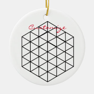 Geometric 3-D Cube Thunder_Cove Ceramic Tree Decoration