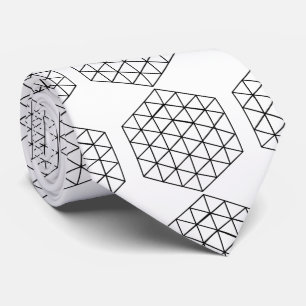Geometric 3-D Cube Thunder_Cove Tie