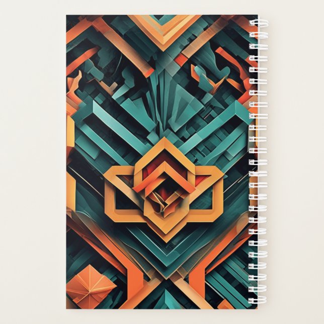 Geometric 3D Paper Planner (Back)