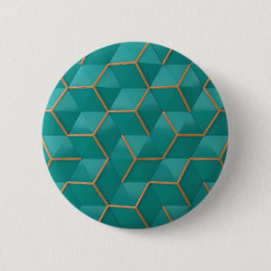 geometric 6 cm round badge