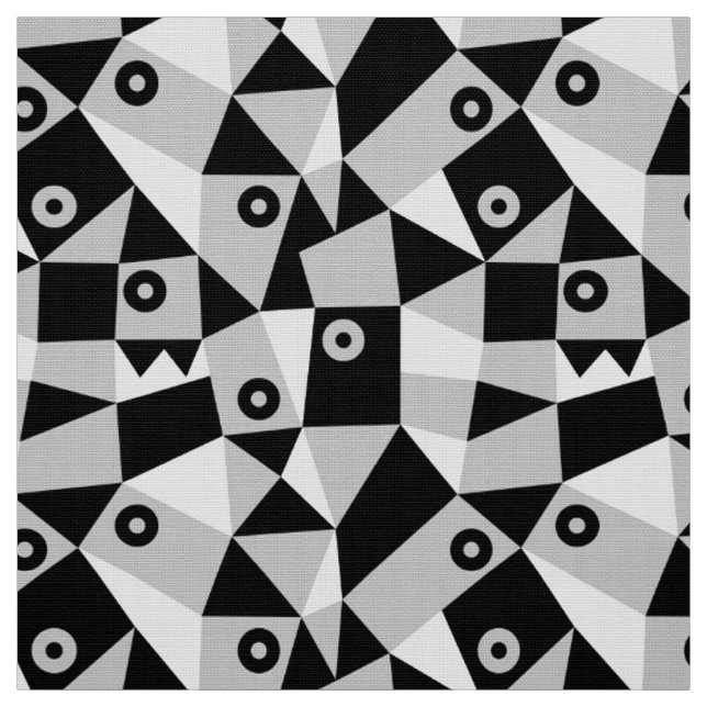 Geometric Abstract 030919 - Grey Fabric (Swatch)