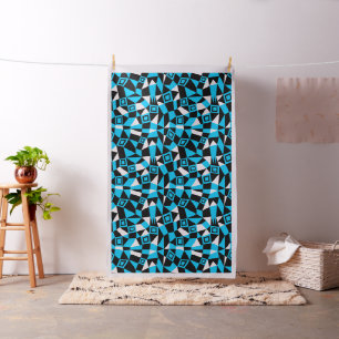 Geometric Abstract 050919 - Sky Blue Fabric