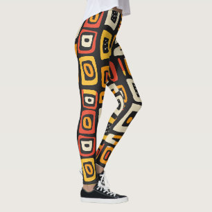 Geometric Abstract African Pattern Leggings