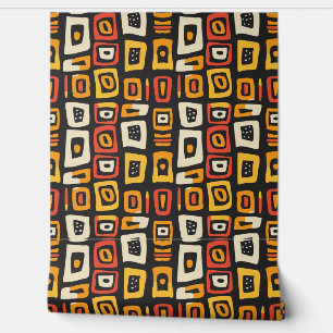 Geometric Abstract African Pattern Wallpaper