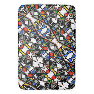 Geometric Abstract Art Blanket Bath Mat