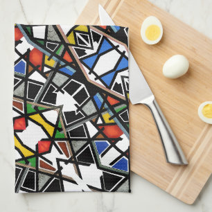Geometric Abstract Art Blanket Tea Towel