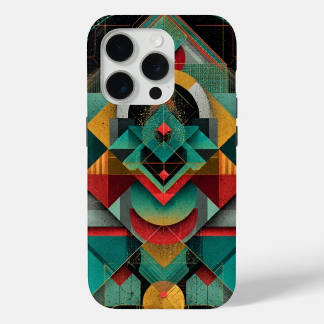 Geometric Abstract Art – Celestial Grid Case-Mate iPhone Case (Back)