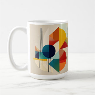 Geometric Abstract Art in Bauhaus Style Coffee Mug
