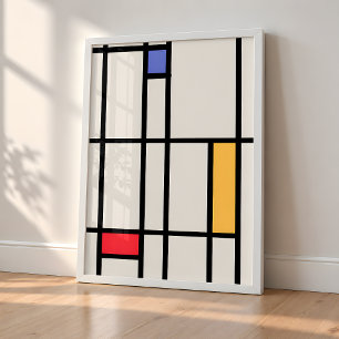 Geometric Abstract Art – Inspired by Mondrian Poster