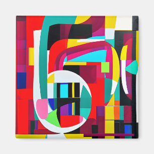 Geometric Abstract Art Magnet