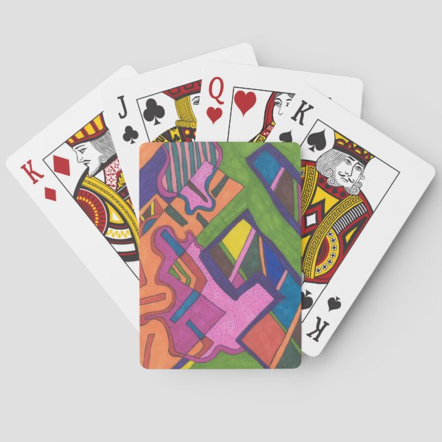 "Geometric" Abstract Art Playing Cards (Back)
