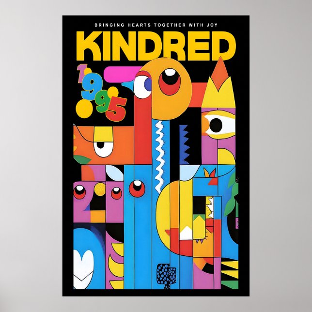 Geometric Abstract Art Print Kindred Exhibition (Front)