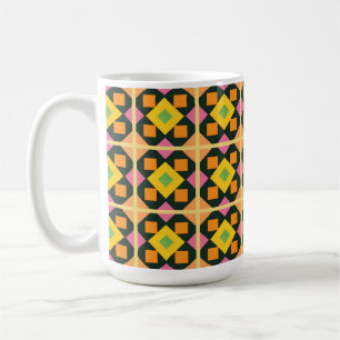 Geometric Abstract Art with Vibrant Colours Coffee Mug