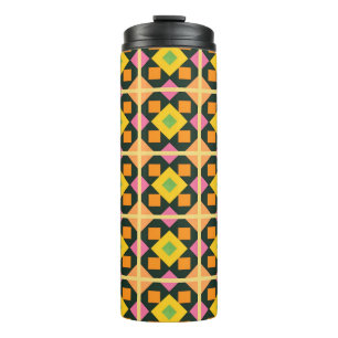 Geometric Abstract Art with Vibrant Colours Thermal Tumbler