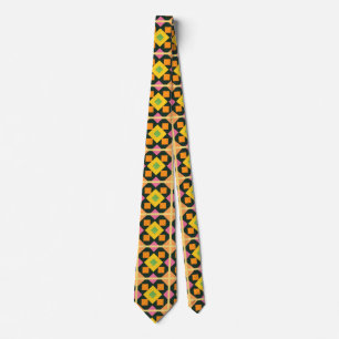 Geometric Abstract Art with Vibrant Colours Tie