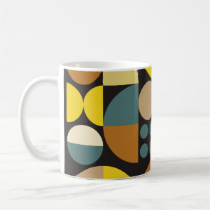 Geometric abstract artwork poster with colourful s coffee mug
