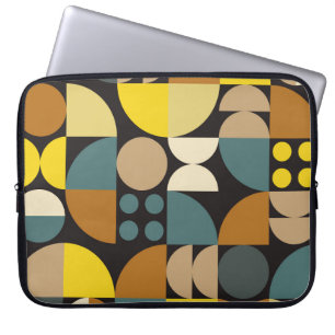 Geometric abstract artwork poster with colourful s laptop sleeve