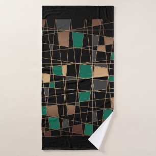 Geometric, abstract bath towel