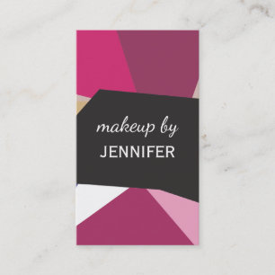 Geometric Abstract Bold MODERN Makeup Artist Business Card