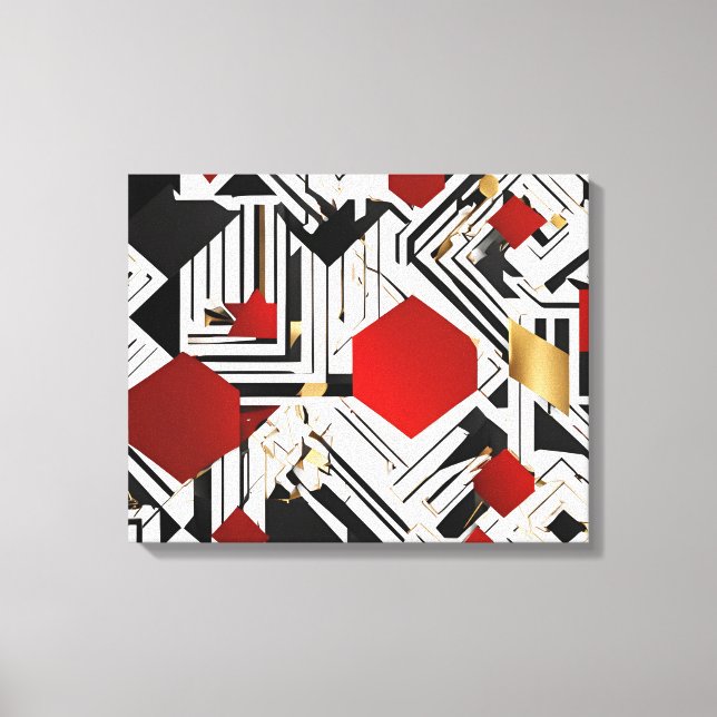 Geometric Abstract Canvas Print (Front)