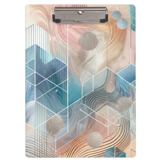 Geometric Abstract Clipboard – Modern Design (Front)