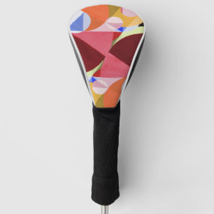 Geometric Abstract Color Blocks Painting Golf Head Cover