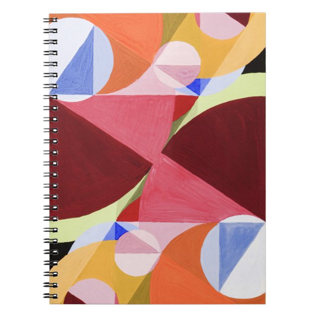 Geometric Abstract Colour Blocks Painting Notebook (Front)
