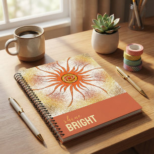 Geometric abstract contemporary colourful spiral notebook