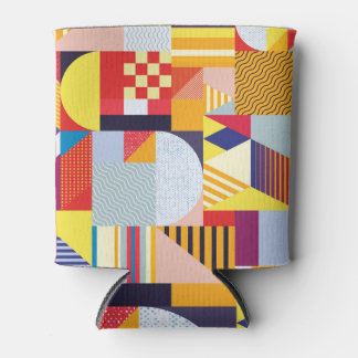 Geometric Abstract Decorative Vintage Pattern Can Cooler