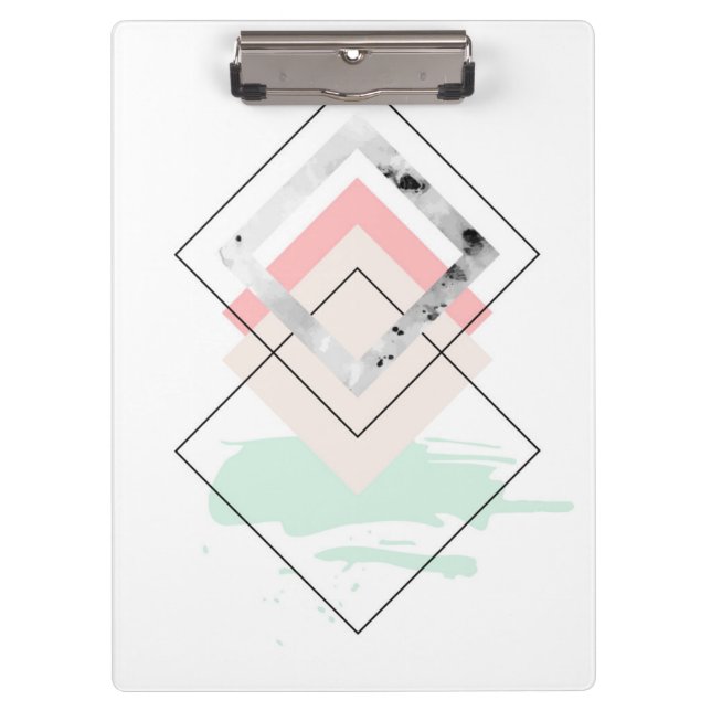 Geometric Abstract Design Clipboard (Front)