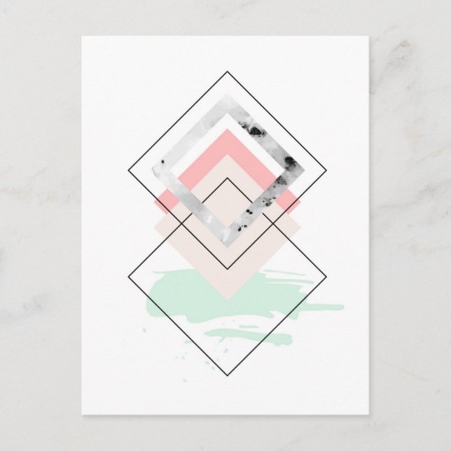 Geometric Abstract Design Postcard (Front)