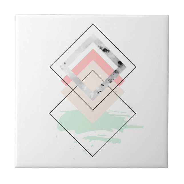 Geometric Abstract Design Tile (Front)