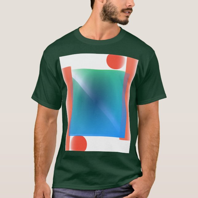 GEOMETRIC ABSTRACT DIGITAL ART T-Shirt (Front)