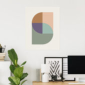 Geometric Abstract Elegant Muted Modern Minimal Poster (Home Office)