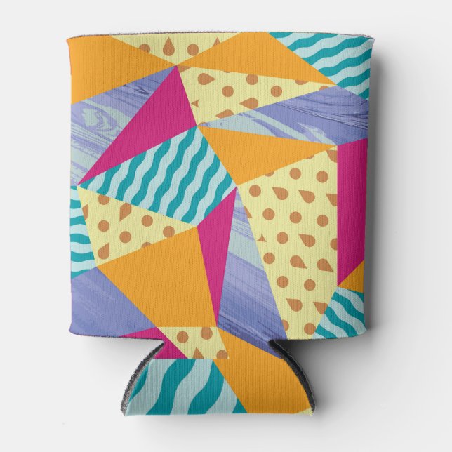 Geometric, abstract elements: decorative seamless  can cooler (Front)