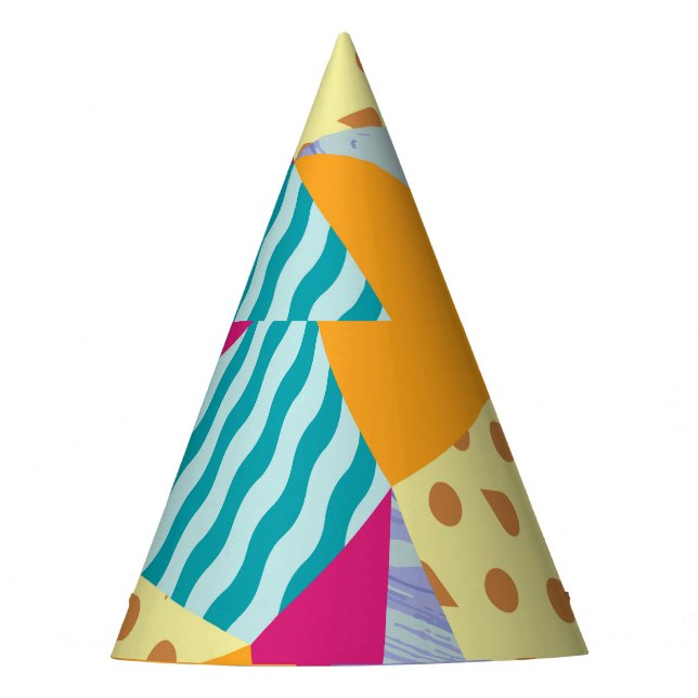 Geometric, abstract elements: decorative seamless  party hat (Front)