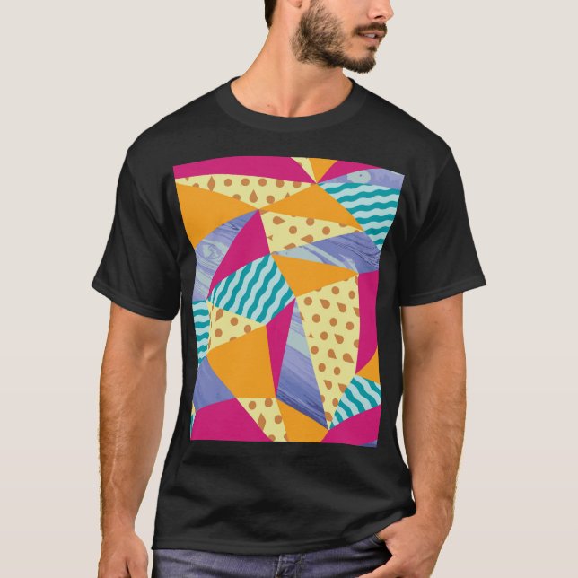 Geometric, abstract elements: decorative seamless  T-Shirt (Front)