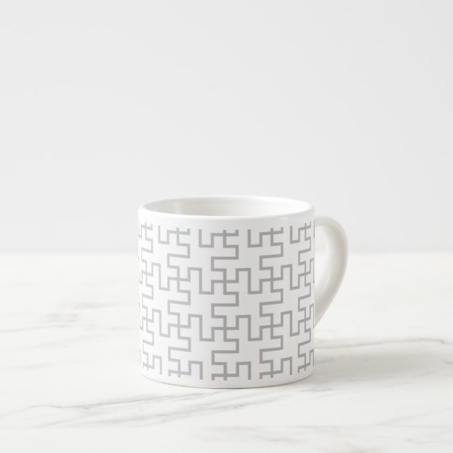 Geometric Abstract Floor Design Espresso Cup (Front Right)