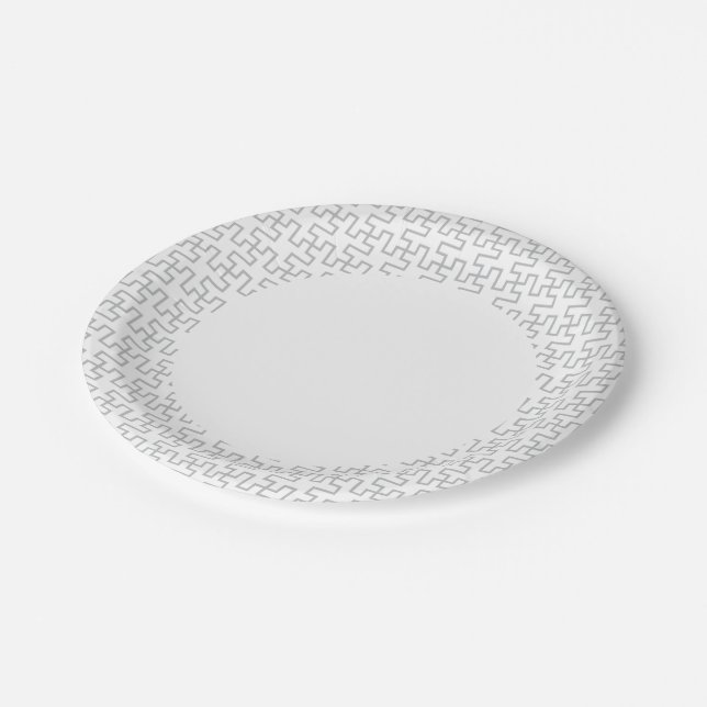 Geometric Abstract Floor Design Paper Plate (Angled)