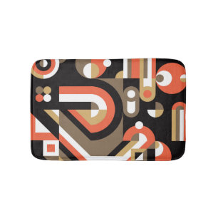 Geometric Abstract: Futuristic Artwork Design. Bath Mat